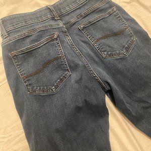 lee straight leg mid rise navy blue jeans